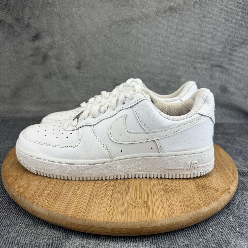 Nike Air Force 1 '07 Shoes Womens Size 8 White Leather Sneakers DD8959-100